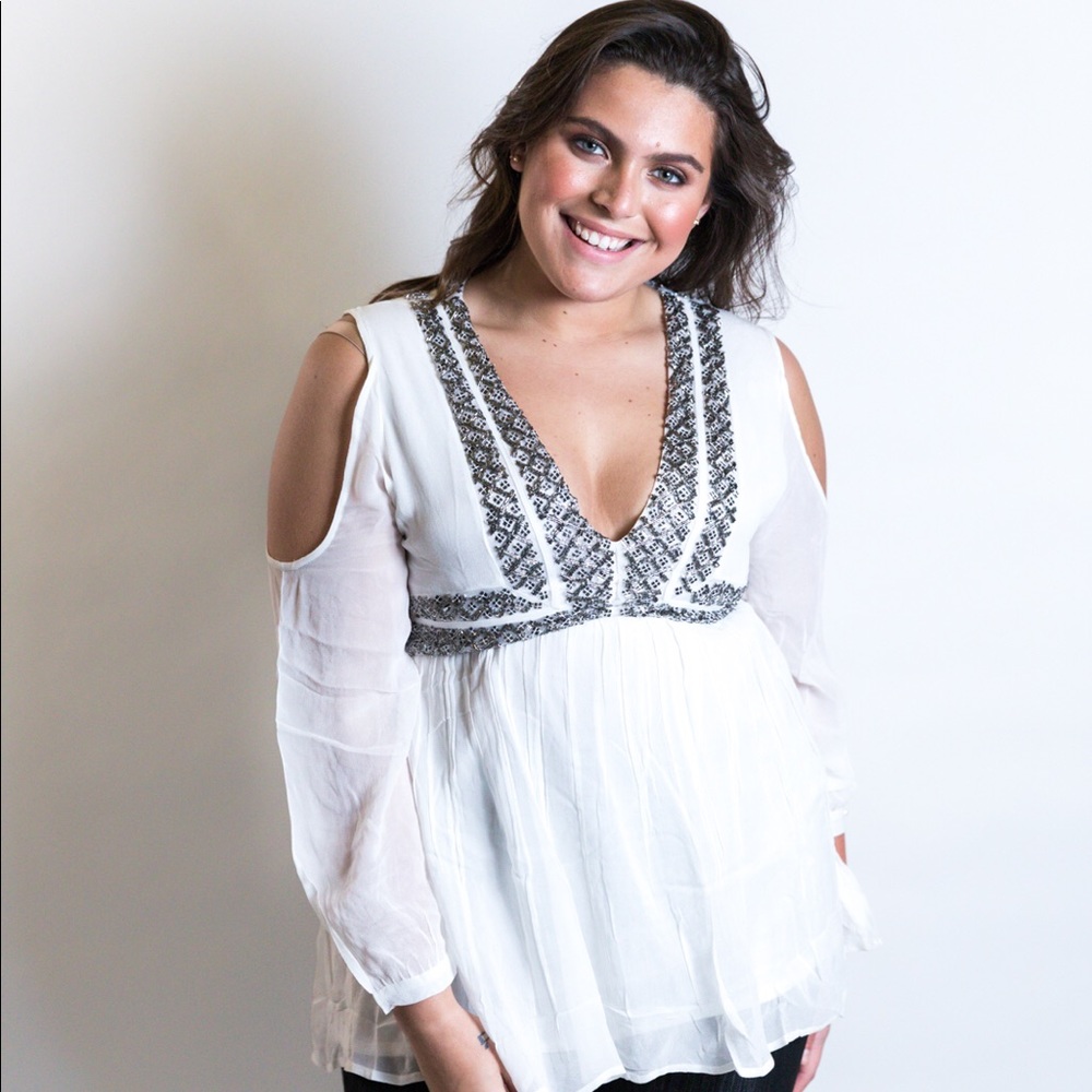 Plus Size Grecian Inspired Beaded Top